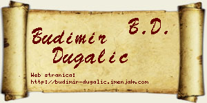 Budimir Dugalić vizit kartica
